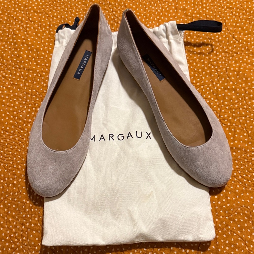 Margaux Women's Suede Flats - Soft Gray
